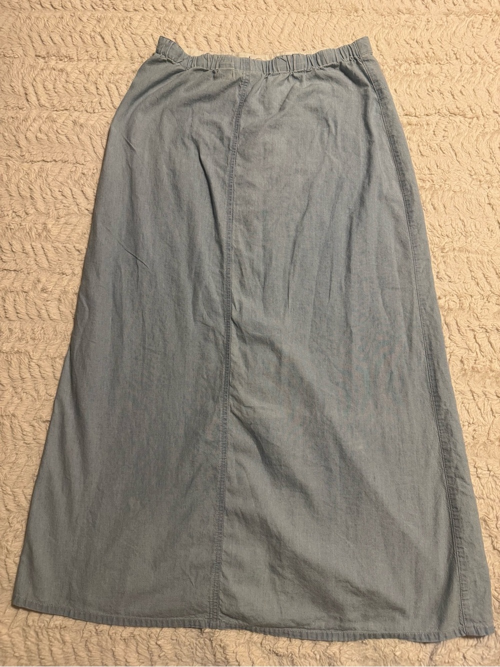 Vintage Liz Claiborne 90’s Lizwear Denim Maxi Skirt Size 10 light blue cotton - Picture 3 of 5